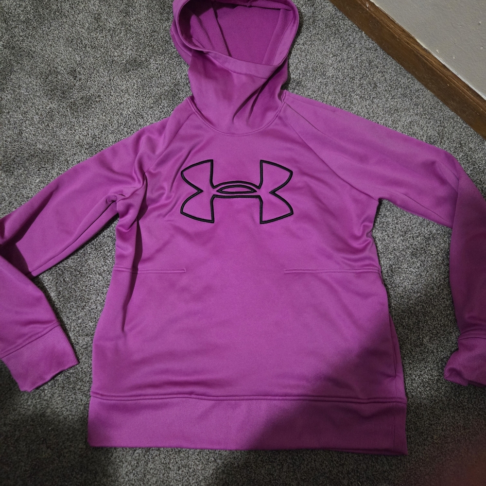 Under Armour Magenta Hoodie with Black Logo